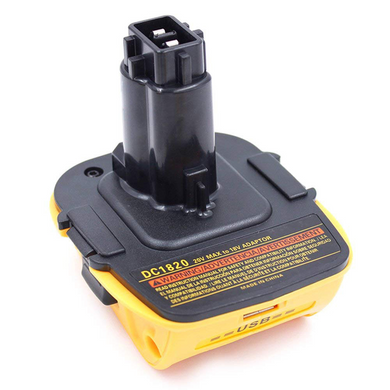 Replacement De-walts 20V DCA1820 with USB Adapter Battery Adapter for De-walts 18V Tools Convert De-walts 20V Lithium Battery DCB204 DCB205 DCB206 DCB606 to De-walts 18V Battery Tools DC9096 DW9096