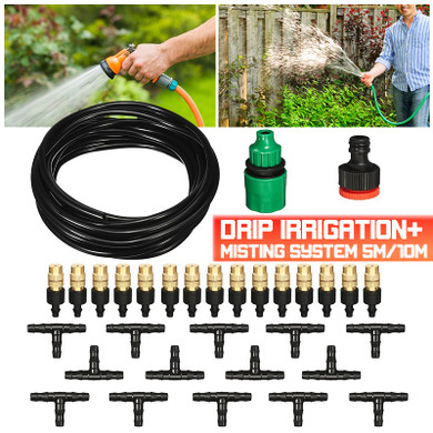 10M Cool Patio Misting System Fan Cooler Water Outdoor Mist Garden House Spray Mist Coolant System