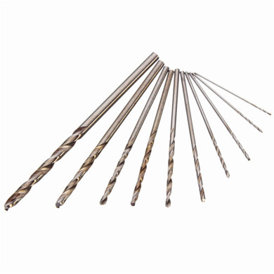Drillpro Mini Aluminum Hand Drill with Keyless Chuck and 10pcs Twist Drills Rotary Tool