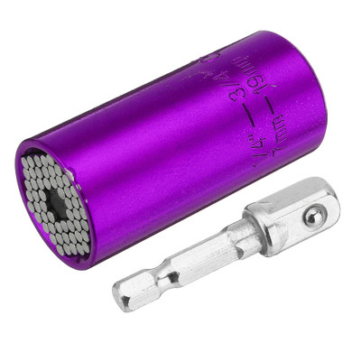 7-19mm Universal Socket Ratchet Universal Socket Set with Wrench Power Drill Adapter 1/4 Inch Hex Shank