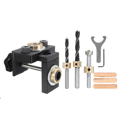 Upgrade Woodworking Drilling Locator Guide Wood Dowel Hole Drilling Guide Jig Drill Bit Kit Woodworking Carpentry Positioner Tool