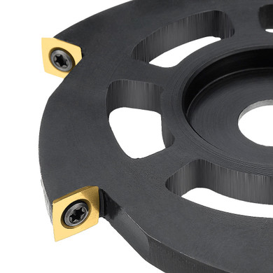 Drillpro 115mm Wood Carving Disc Titanium Coated 6 Square Round Carbide Inserts Angle Grinder Disc Wood Shaping Disc Woodworking Cutting Disc