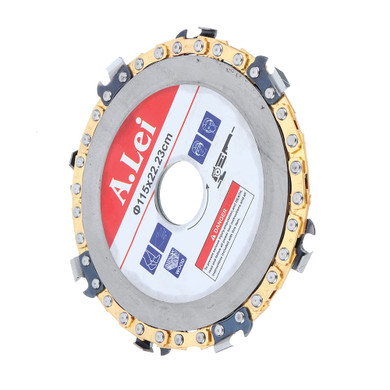 Drillpro Gold 4-1/2 Inch Grinder Chain Disc 8 Tooth Wood Carving Disc For 125 Angle Grinder