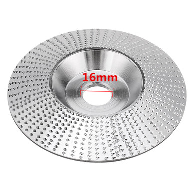 Drillpro 100x16/110x22mm Bevel Arc Wood Carving Disc Shaping Disc Tungsten Carbide Angle Grinding Wheel Sanding Carving Rotary Tool Abrasive Disc for Angle Grinder