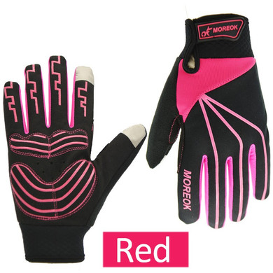 MOREOK Winter Windproof Full Finger Touch Screen Mountain Bike Gloves Anti-slip Men Women Bike Gloves