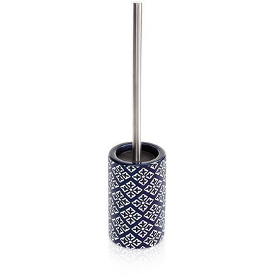 MV Capri Ceramic Standing Bathroom Toilet Brush Bowl Holder Cleaner Set
