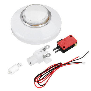 80MM Color Changing LED Push Button with Light Cable Micro Switch for Arcade Game Console DIY