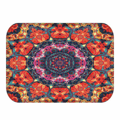 Honana BX-29 40x60cm 3D Painting Spiral Pattern Coral Fleece Mat Absorbent Bathroom Anti Slip Carpet