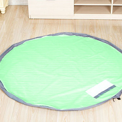 Portable Floor Mat Kid Toy Oxford Foldable Storage Bag Drawstring Beam Port Finishing Organizer