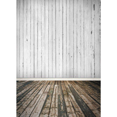 5X7ft Vinyl White Wood Wall Brown Floor Photography Backdrop Background Studio Prop 5X7ft Vinyl White Wood Wall Brown Floor Photography Backdrop Background Studio Prop