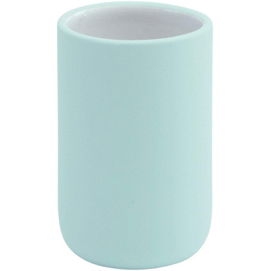 Cleo Round Ceramic Bathroom Toothbrush Holder Standing Toothpaste Tumbler
