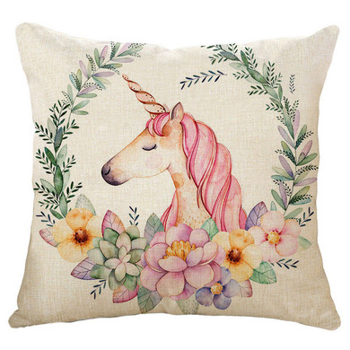 Honana 45x45cm Home Decoration Cartoon Unicorn Animal Square 12 Optional Patterns Cotton Linen Pillowcases Sofa Cushion Cover Chair Seat