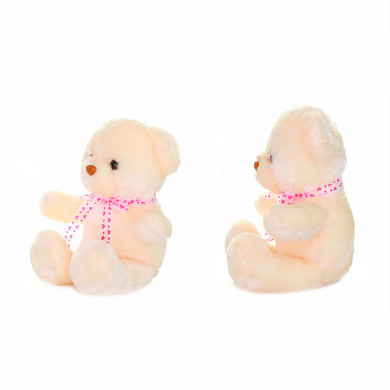 50CM Colorful Creative Glow LED Light Plush Bear Cushion Stuffed Doll Throw Pillow Toy For Friends Family Gift