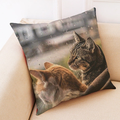 Honana BX 45x45cm Cat Pattern Luxury Cushion Cover Graffi Style Throw Pillow Case Pillow Covers