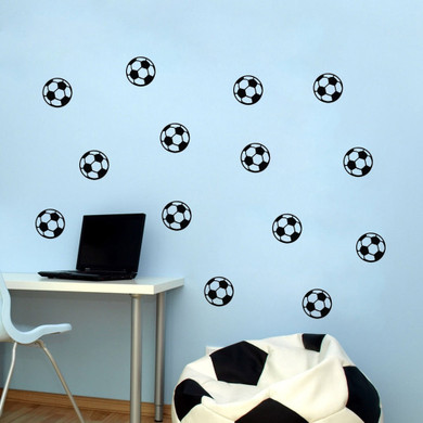 Honana 12PCS/Set Sports Wall Sticker Boys Bedroom  Art Personalized Football Soccer Ball Wall Sticker For Kids Rooms Decor