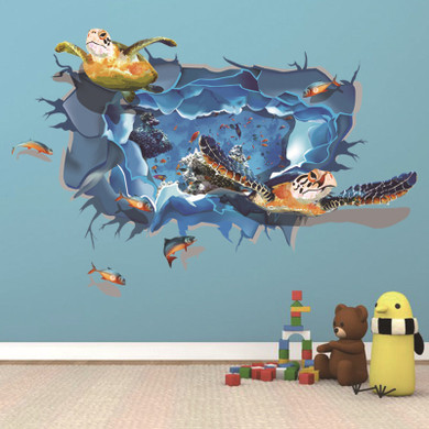 Miico 3D Creative PVC Wall Stickers Home Decor Mural Art Removable Sea World Wall Decals