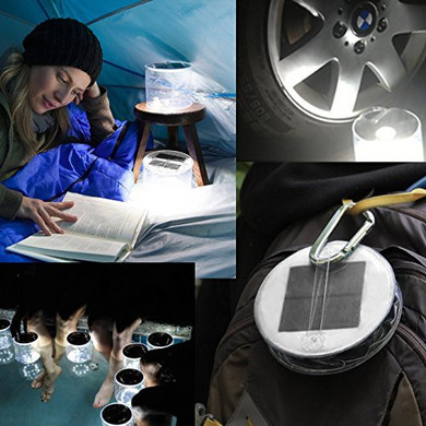 Inflatable LED Solar Light, Rechargeable Waterproof Lantern For Garden Yard Outdoor
