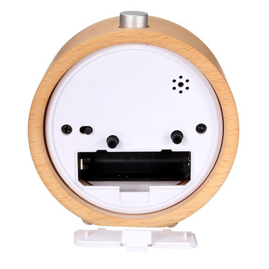 Beech Wood Alarm Clock Noctilucence Mute Creative Solid Wood Alarm Clock