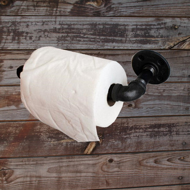 Industrial  Pipeline Vintage Paper Towel Rack Bathroom  Wall Mount Toilet Paper Holder