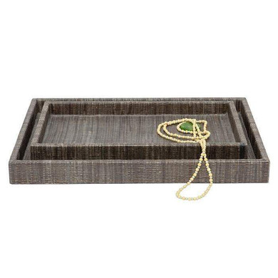 Bali Brown Rectangular Tray Set