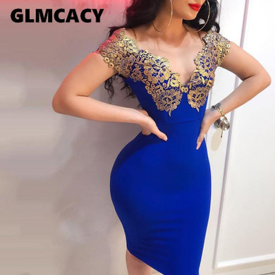 Women Contrast Lace Insert Bodycon Dress Short Sleeve Summer Dress Ladies Casual Elegant Party Mini Dresses Sexy V Neck Vestidos
