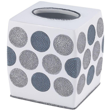 Avanti Linens Dotted Circles Tissue Box Cover