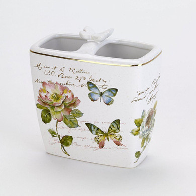 Avanti Linens Butterfly Garden Toothbrush Holder