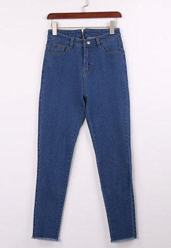 New Autumn Winter High Waist Jeans For Women 2017 Back Zipper Skinny Pencil Denim Pants Elastic Stretched Trousers