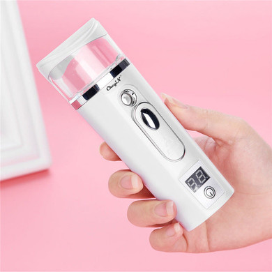 3In1 Handy Facial Steamer Nano Mister Face Spray Bottle Mist Sprayer Skin Moisture Meter Power Bank Portable USB Rechargeable 31