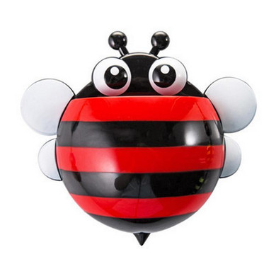 Cute Cartoon Bee Snails Design Toothbrush Suction Wall Holder Bathroom Home Decor