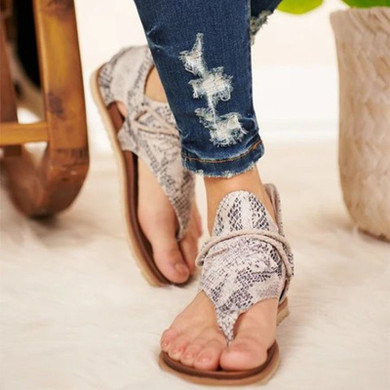 women summer sandals flats shoes woman bohemia sandalias sapato feminino D013 zapatos de mujer casual leopard snake zebra shoe