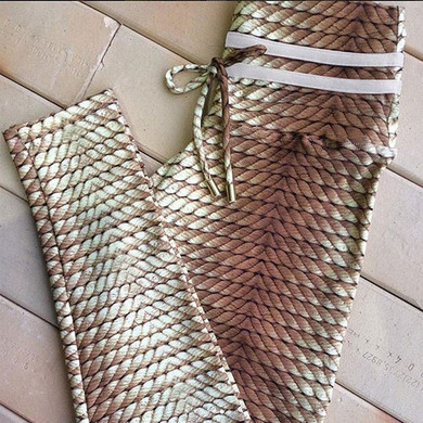 2018 New Knitting Rope Print Patchwork Gym Yoga Leggings Women Fitness Clothing Sporting Leggings Women Trousers Pants Female