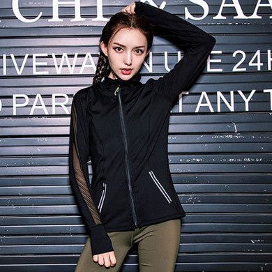 Sports Clothing Women Jersey Zipper Long Sleeve Sport Jacket Yoga Shirt Jacket Coat Running Jacket Running Shirt Fitness Clothes