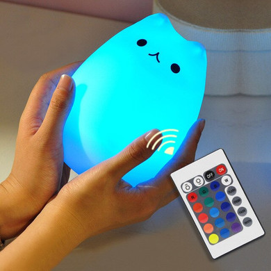 Rechargeable Remote Control Cat LED Night Light