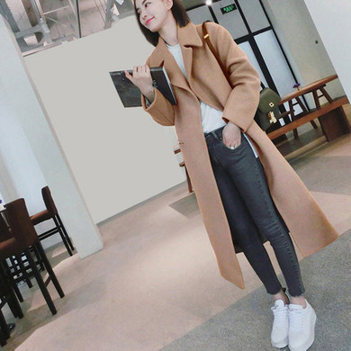 Winter Woman Jacket Coat Female 2018 Long Thick Double-Faced Woolen Windbreaker Women Thin Overcoat Cashmere Coats Femme Mujer