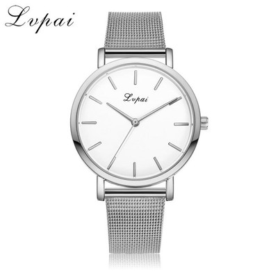 Rose Gold Mesh Band Creative Marble Wrist Watch