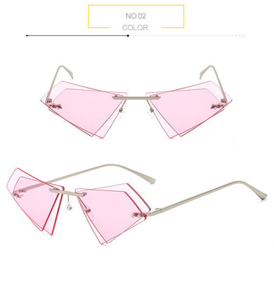Fashion Women Rimless Sunglasses