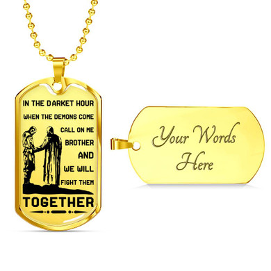 Personalized My Brother Dog Tag Necklace Chain - Inspirational To My Brother, Best Gifts For Your Brother, Idea Gift, Birthday, Christmas Gift For Brother ndbo29