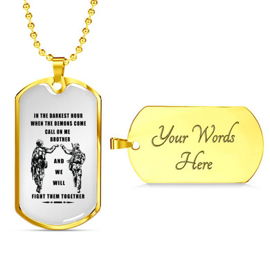 Personalized My Brother Dog Tag Necklace Chain - Inspirational To My Brother, Best Gifts For Your Brother, Idea Gift, Birthday, Christmas Gift For Brother ndbo24