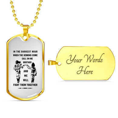 Personalized My Brother Dog Tag Necklace Chain - Inspirational To My Brother, Best Gifts For Your Brother, Idea Gift, Birthday, Christmas Gift For Brother ndbo27