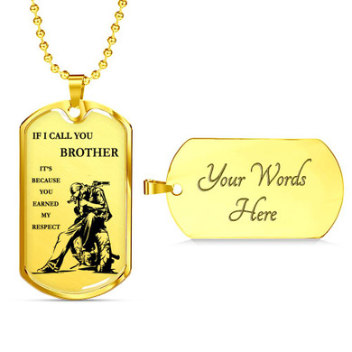 Personalized My Brother Dog Tag Necklace Chain - Inspirational To My Brother, Best Gifts For Your Brother, Idea Gift, Birthday, Christmas Gift For Brother ndbo10