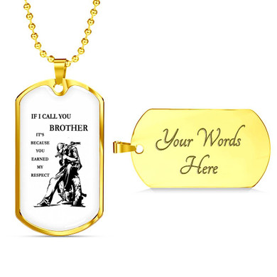 Personalized My Brother Dog Tag Necklace Chain - Inspirational To My Brother, Best Gifts For Your Brother, Idea Gift, Birthday, Christmas Gift For Brother ndbo6