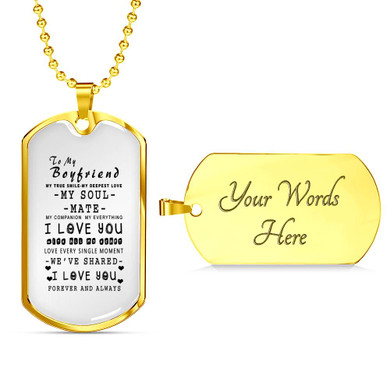 Boyfriend Dog Tag, To My Boyfriend From Girlfriend Dog Tag, Boyfriend Dog Tags Idea, Gift For Boyfriend, Birthday Gift, Christmas Gift, Valentine Gift For Boyfriend ndbf139
