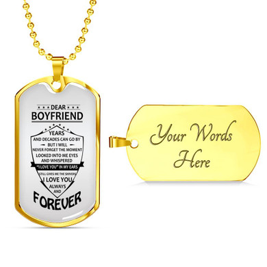 Boyfriend Dog Tag, To My Boyfriend From Girlfriend Dog Tag, Boyfriend Dog Tags Idea, Gift For Boyfriend, Birthday Gift, Christmas Gift, Valentine Gift For Boyfriend ndbf124