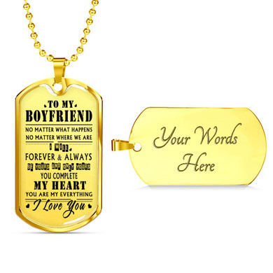 Boyfriend Dog Tag, To My Boyfriend From Girlfriend Dog Tag, Boyfriend Dog Tags Idea, Gift For Boyfriend, Birthday Gift, Christmas Gift, Valentine Gift For Boyfriend ndbf97