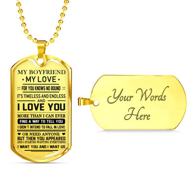 Boyfriend Dog Tag, To My Boyfriend From Girlfriend Dog Tag, Boyfriend Dog Tags Idea, Gift For Boyfriend, Birthday Gift, Christmas Gift, Valentine Gift For Boyfriend ndbf81