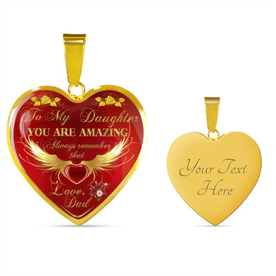 Dad And Daughter, To My Daughter, Gift For Daughter, Heart Charm For Daughter, Birthday Gift For Daughter, To My Love, Best Gift For Daughter, Perfect Gift For Daughter, Anniversary Gift For Daughter, Christmas Gift For Daughter, LvA, briansi1141