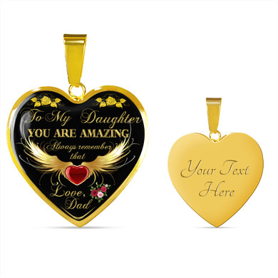 Dad And Daughter, To My Daughter, Gift For Daughter, Heart Charm For Daughter, Birthday Gift For Daughter, To My Love, Best Gift For Daughter, Perfect Gift For Daughter, Anniversary Gift For Daughter, Christmas Gift For Daughter, LvA, briansi1140