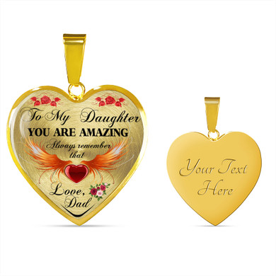 Dad And Daughter, To My Daughter, Gift For Daughter, Heart Charm For Daughter, Birthday Gift For Daughter, To My Love, Best Gift For Daughter, Perfect Gift For Daughter, Anniversary Gift For Daughter, Christmas Gift For Daughter, LvA, briansi1139