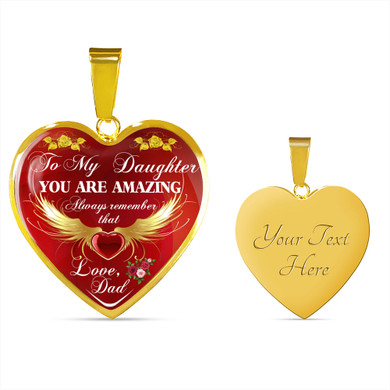 Dad And Daughter, To My Daughter, Gift For Daughter, Heart Charm For Daughter, Birthday Gift For Daughter, To My Love, Best Gift For Daughter, Perfect Gift For Daughter, Anniversary Gift For Daughter, Christmas Gift For Daughter, LvA, briansi1138